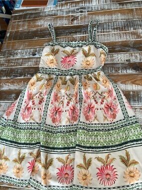 SHEIN Cream Lined Dress with Black Label